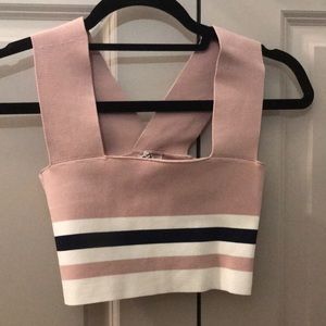 LF SEEK the label striped crop top